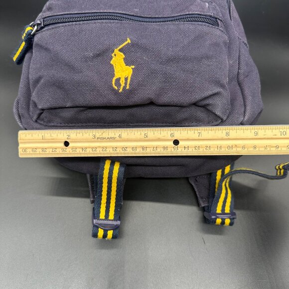Vintage 1990s Polo Ralph Lauren Teddy Bear Spell Out Mini Canvas Backpack Y2K - Picture 9 of 10
